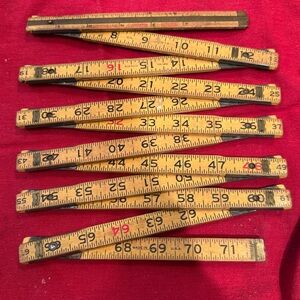 Vintage Lufkin accordion ruler. 72 inches with pullout extension.